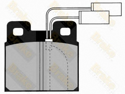 BRAKE ENGINEERING pa431 -  Комплект тормозных колодок, дисковый тормоз